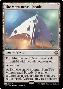The Monumental Facade - Promo Pack: Phyrexia: All Will Be One (PPONE) #255p - Rare Magic: The Gathering Trading Card