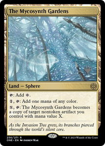 The Mycosynth Gardens - Promo Pack: Phyrexia: All Will Be One (PPONE) #256p - Rare Magic: The Gathering Trading Card
