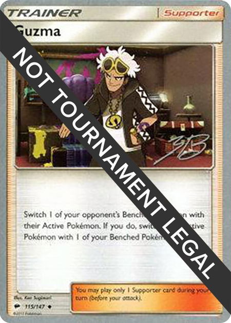 Guzma - 2017 (Zachary Bokhari) trading card from World Championship Decks Guzma - 2017 (Zachary Bokhari) - World Championship Decks Pokémon trading card