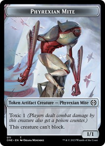 Phyrexian Mite (011) // Phyrexian Beast Double-sided Token - Phyrexia: All Will Be One (ONE) #11 // 6 - Token Magic: The Gathering Trading Card