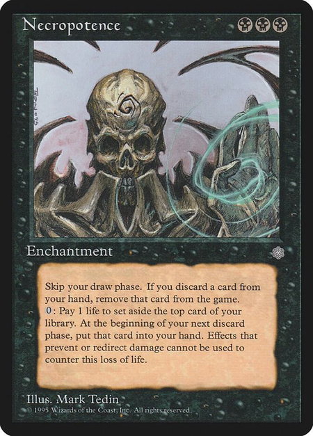 Necropotence - Ice Age Magic: The Gathering trading card
