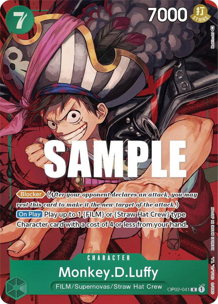 Monkey.D.Luffy (041) (Alternate Art) - Paramount War One Piece trading card