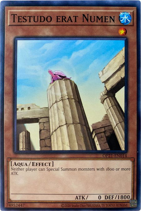 Testudo erat Numen - OTS Tournament Pack 21 YuGiOh trading card