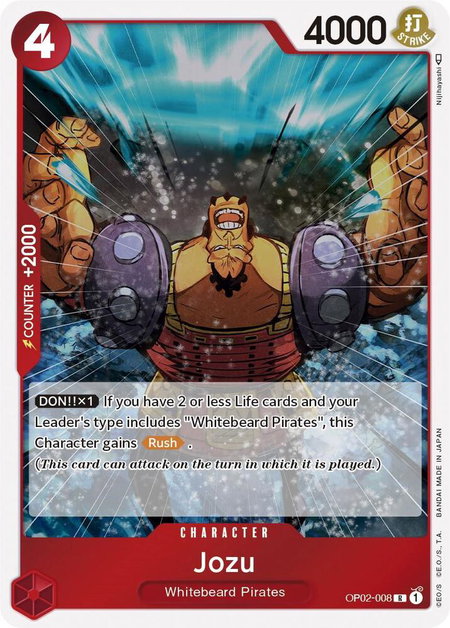 Jozu - Paramount War One Piece trading card