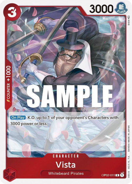 Vista - Paramount War One Piece trading card