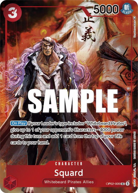 Squard (Box Topper) - Paramount War One Piece trading card