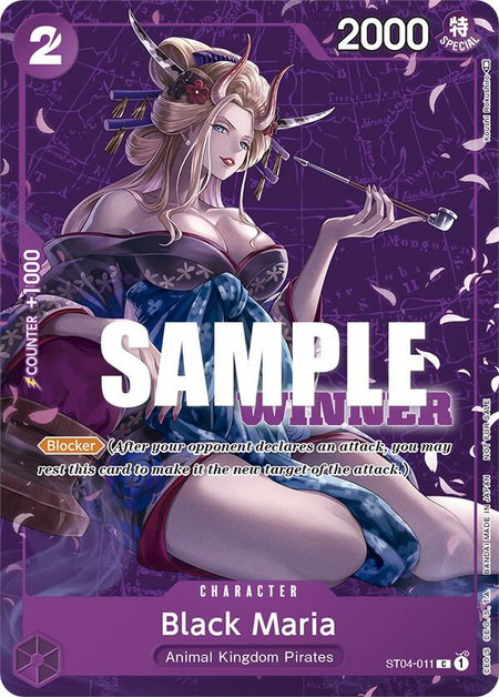 Black Maria (Tournament Pack Vol. 2) [Winner] - One Piece Promotion Cards One Piece trading card