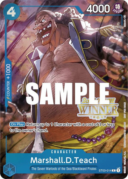Marshall.D.Teach (Offline Regional 2023) [Winner] - One Piece Promotion Cards One Piece trading card