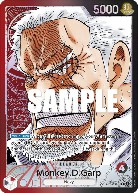 Monkey.D.Garp (002) (Alternate Art) - Paramount War One Piece trading card