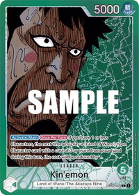 Kin'emon (Alternate Art) - Paramount War (OP02) #OP02-025 - Leader One Piece Trading Card