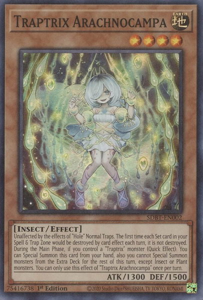 Traptrix Arachnocampa trading card from Structure Deck: Beware of Traptrix Traptrix Arachnocampa - Structure Deck: Beware of Traptrix YuGiOh trading card