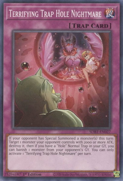 Terrifying Trap Hole Nightmare - Structure Deck: Beware of Traptrix YuGiOh trading card