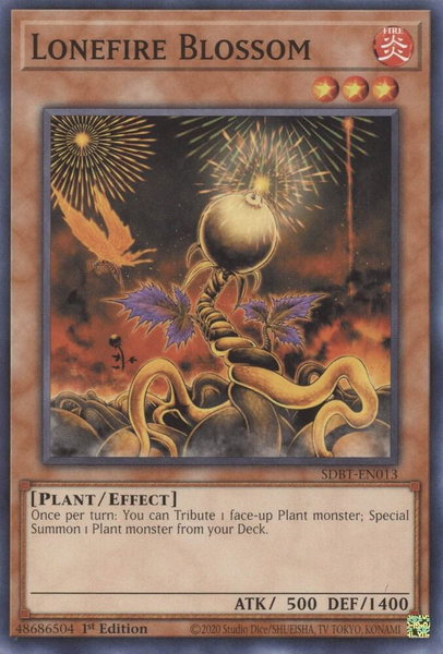 Lonefire Blossom trading card from Structure Deck: Beware of Traptrix Lonefire Blossom - Structure Deck: Beware of Traptrix YuGiOh trading card