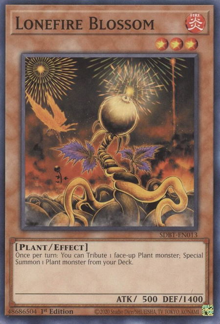 Lonefire Blossom - Structure Deck: Beware of Traptrix YuGiOh trading card