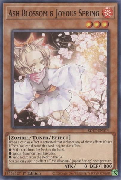 Ash Blossom & Joyous Spring - Structure Deck: Beware of Traptrix YuGiOh trading card