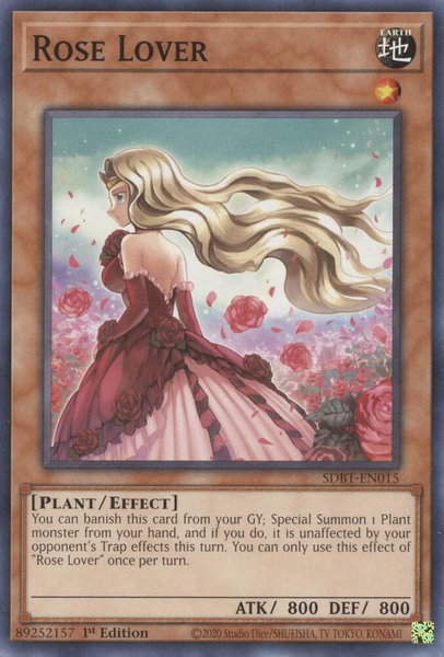Rose Lover - Structure Deck: Beware of Traptrix YuGiOh trading card