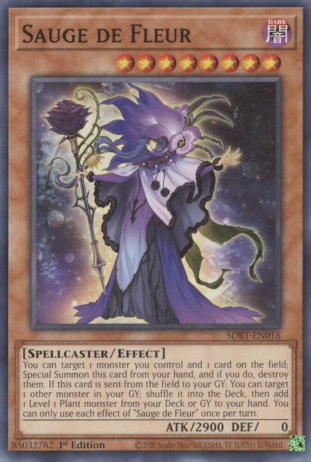 Sauge de Fleur - Structure Deck: Beware of Traptrix YuGiOh trading card