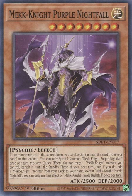 Mekk-Knight Purple Nightfall - Structure Deck: Beware of Traptrix YuGiOh trading card