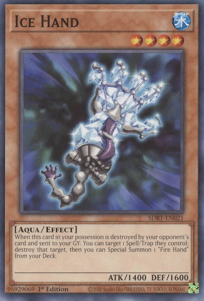 Ice Hand trading card from Structure Deck: Beware of Traptrix Ice Hand - Structure Deck: Beware of Traptrix YuGiOh trading card