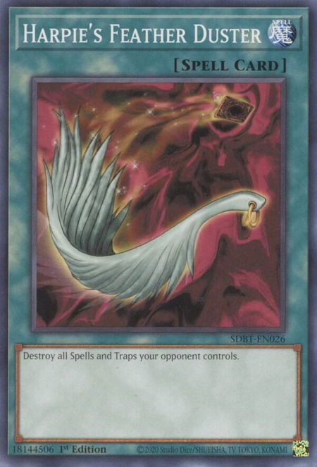 Harpie's Feather Duster - Structure Deck: Beware of Traptrix YuGiOh trading card
