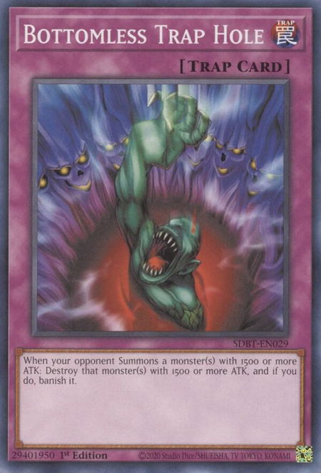 Bottomless Trap Hole - Structure Deck: Beware of Traptrix YuGiOh trading card