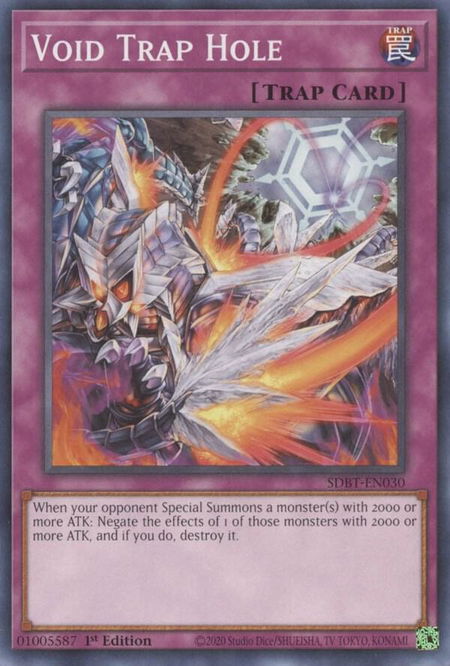 Void Trap Hole - Structure Deck: Beware of Traptrix YuGiOh trading card