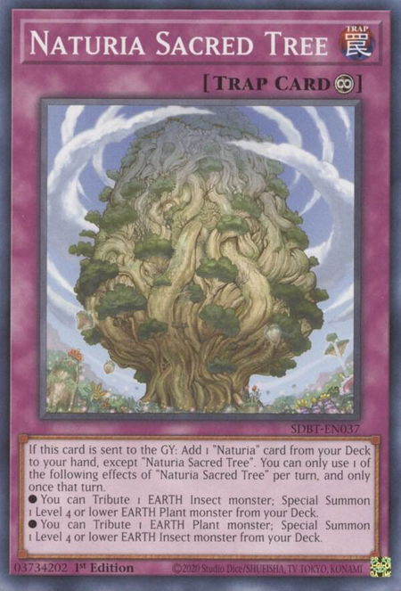 Naturia Sacred Tree - Structure Deck: Beware of Traptrix YuGiOh trading card