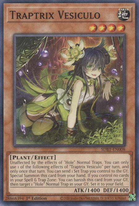 Traptrix Vesiculo - Structure Deck: Beware of Traptrix YuGiOh trading card