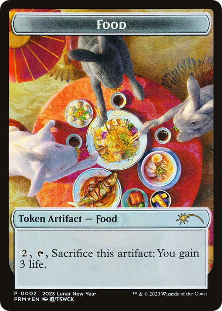 Food Token (Year of the Rabbit 2023) - Unique and Miscellaneous Promos Magic: The Gathering trading card