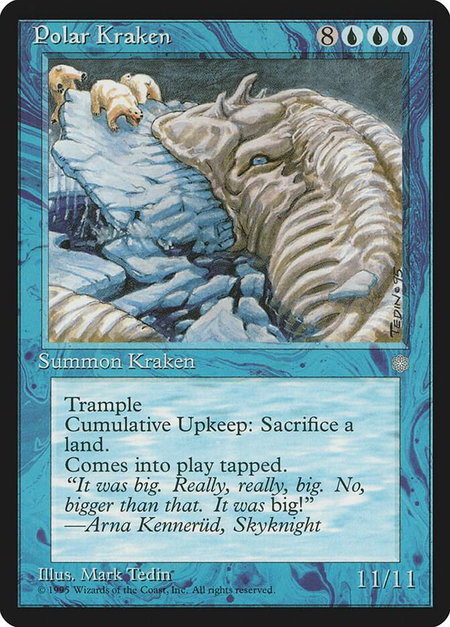 Polar Kraken - Ice Age Magic: The Gathering trading card