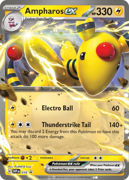 Ampharos ex - 016 trading card from SV: Scarlet & Violet Promo Cards Ampharos ex - 016 - SV: Scarlet & Violet Promo Cards Pokémon trading card