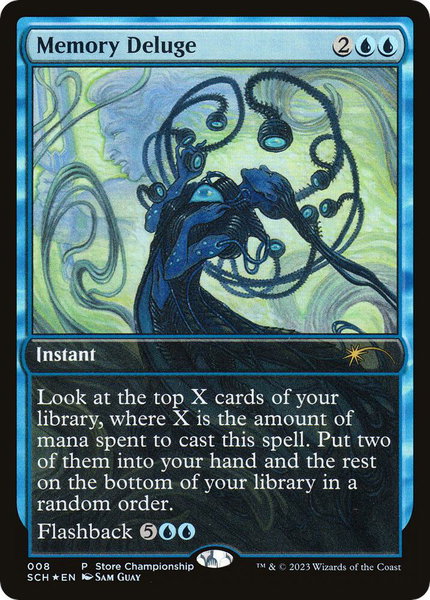 Memory Deluge trading card from Game Day & Store Championship Promos Memory Deluge - Game Day & Store Championship Promos Magic: The Gathering trading card