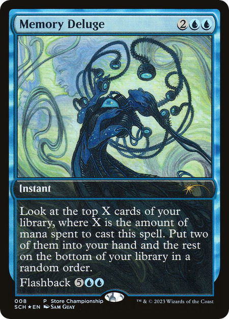 Memory Deluge - Game Day & Store Championship Promos Magic: The Gathering trading card