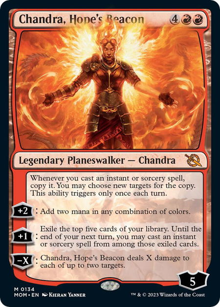 Chandra, Hope's Beacon - March of the Machine Magic: The Gathering trading card