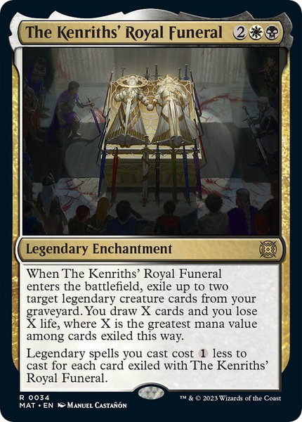 The Kenriths' Royal Funeral trading card from March of the Machine: The Aftermath The Kenriths' Royal Funeral - March of the Machine: The Aftermath Magic: The Gathering trading card