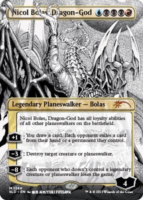 Nicol Bolas, Dragon-God (Borderless) - Secret Lair Drop Series Magic: The Gathering trading card