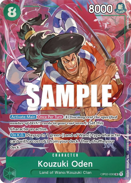 Kouzuki Oden (Alternate Art) - Paramount War One Piece trading card