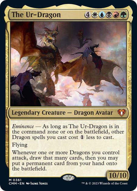 The Ur-Dragon - Commander Masters Magic: The Gathering trading card