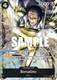 Borsalino (Alternate Art) - Paramount War (OP02) #OP02-114 - Super Rare One Piece Trading Card