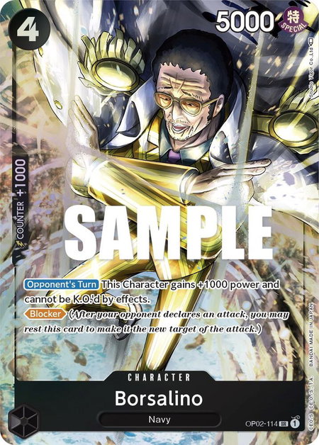 Borsalino (Alternate Art) - Paramount War One Piece trading card