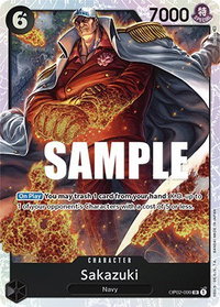 Sakazuki - Paramount War (OP02) #OP02-099 - Super Rare One Piece Trading Card