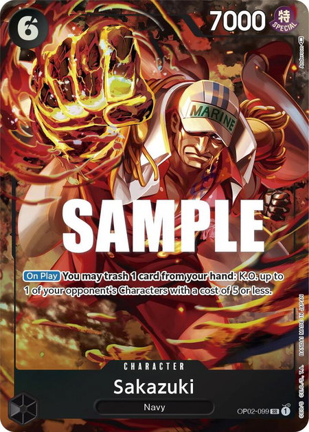 Sakazuki (Alternate Art) - Paramount War One Piece trading card