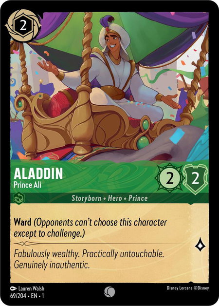 Aladdin - Prince Ali - The First Chapter Disney Lorcana trading card