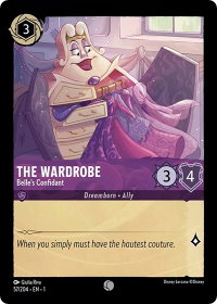 The Wardrobe - Belle's Confidant - The First Chapter (1) #57/204 - Common Disney Lorcana Trading Card