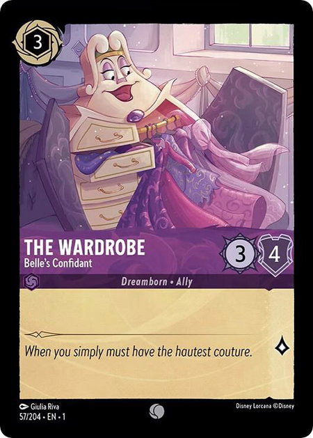 The Wardrobe - Belle's Confidant - The First Chapter Disney Lorcana trading card