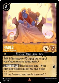 Hades - King of Olympus - The First Chapter (1) #5/204 - Rare Disney Lorcana Trading Card