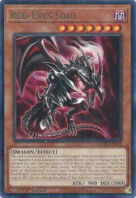 Red-Eyes Soul - Maze of Memories YuGiOh trading card