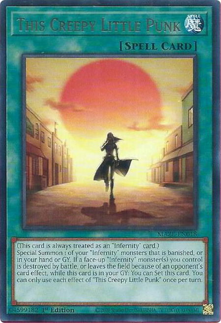 This Creepy Little Punk - Maze of Memories YuGiOh trading card