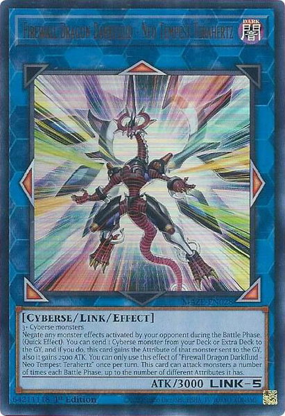 Firewall Dragon Darkfluid - Neo Tempest Terahertz trading card from Maze of Memories Firewall Dragon Darkfluid - Neo Tempest Terahertz - Maze of Memories YuGiOh trading card