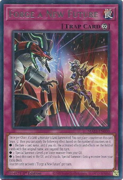 Forge a New Future trading card from Maze of Memories Forge a New Future - Maze of Memories YuGiOh trading card